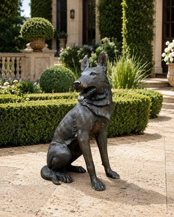Beeld, Bronze: XL Shepherd Dog - 79.5 cm - Brons - 2026