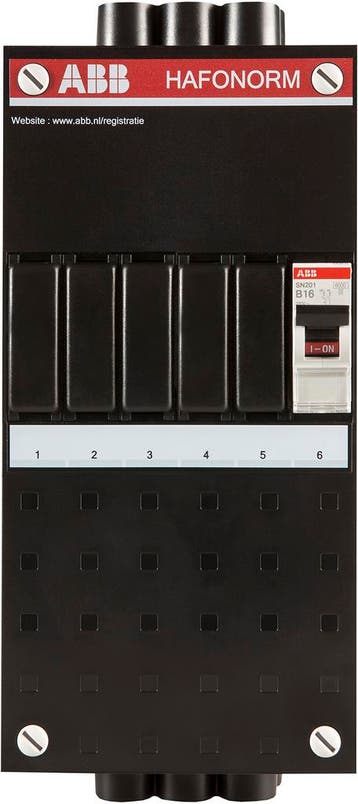 ABB HAF HAV1 INSTAL.KAST MET 1P+0 B16A AUTM, Ophalen of Verzenden, Nieuw, Groepenkast
