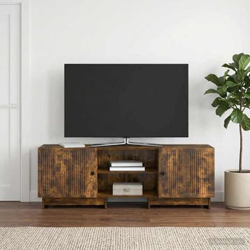 vidaXL TV-kast 150 x 31 x 50 cm Gerookt eiken Geconstrueerd, Minder dan 50 cm, Verzenden, Nieuw, Minder dan 100 cm