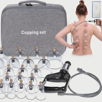Professionele Cupping Set met 24 Cups, Pomp & Gids - Ontspan, Verzenden, Nieuw
