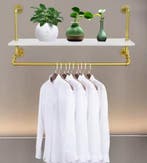 Gouden Muurkledingrek met Planken, Verzenden, Nieuw