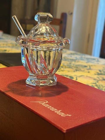 Baccarat - Suikerkom - Kristal - suikerpot, Antiek en Kunst