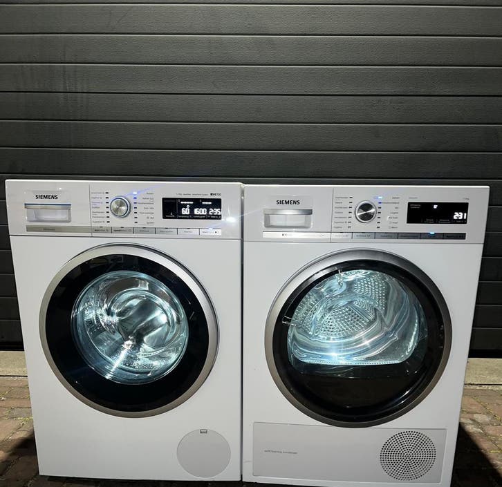 SIEMENS 9KG IDOS WASMACHINE SIEMENS 9KG WARMTEPOMPDROGER!, Witgoed en Apparatuur, Wasmachines, Minder dan 85 cm, 1600 toeren of meer