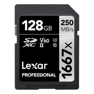 Lexar SDXC Professional 128GB 1667x UHS-II, Audio, Tv en Foto, Fotografie | Geheugenkaarten, Ophalen of Verzenden, Nieuw, Overige typen