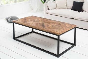 Massieve salontafel INFINITY HOME 100cm mangohout, Ophalen of Verzenden, Nieuw