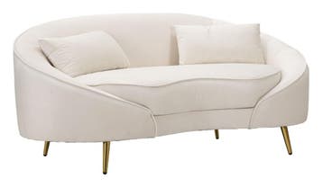 SOFA 2 ZITS OSLO MET KUSSENS CRÈME CM 148X84X68, Huis en Inrichting, Banken | Bankstellen, Ophalen of Verzenden, Nieuw