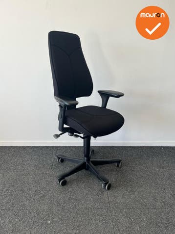 Kinnarps 6000  Bureaustoel - extra hoge rug - zwarte stoffer, Werkplek, Ophalen of Verzenden, Gebruikt, Stoel