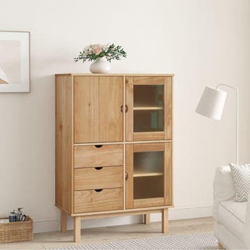 vidaXL buffetkast OTTA 85x43x125 cm massief grenenhout, Minder dan 50 cm, Verzenden, 100 tot 150 cm, Nieuw