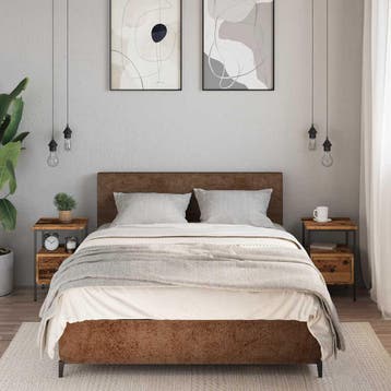 vidaXL Nachtkastjes 2 st 34x36x50 cm bewerkt hout oud, Huis en Inrichting, Minder dan 45 cm, Verzenden, Nieuw, Minder dan 55 cm