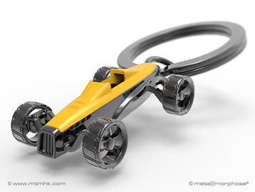 Metalmorphose YELLOW CONCEPT CAR KEYRING, Verzamelen, Sleutelhangers, Ophalen of Verzenden, Nieuw