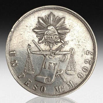 Mexico. Silver 1 Peso Balanza Coin 1871 (Zonder