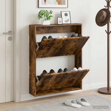 vidaXL Wandgemonteerde Schoenkast EDE 71 x 17 x 86 cm, Verzenden, Nieuw