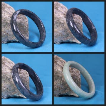 jadeiet Jadeiet en agaat - armband - uit één stuk gesneden-