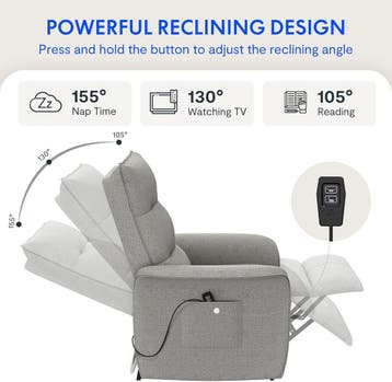 Fauteuil met armleuning - Relaxfauteuil - Relaxstoel - Elekt, Huis en Inrichting, Verzenden, Zo goed als nieuw