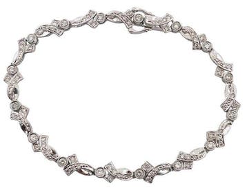 Armband - 18 karaat Witgoud Diamant (Natuurlijk), Nieuw