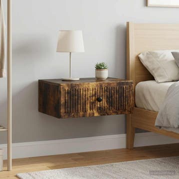 vidaXL Nachtkastje 2 st Gerookt eiken 49 x 34,5 x 20 cm, Minder dan 45 cm, Verzenden, Nieuw, Minder dan 55 cm