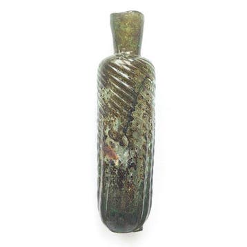 kleine Aziatische Roman Green Glass XL Parfum Zalf Fles
