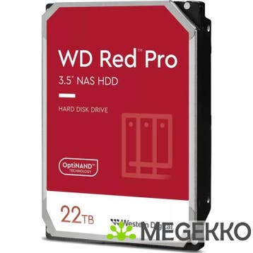 WD HDD 3.5  22TB S-ATA3 WD221KFGX Red Pro, Computers en Software, Harde schijven, Verzenden, Nieuw, Western Digital