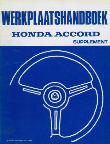 1982 Honda Accord Werkplaatshandboek Supplement, Verzenden