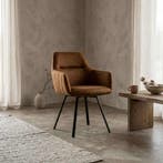 Eetkamerstoel Raaf | Cognac, Huis en Inrichting, Stoelen, Ophalen of Verzenden, Nieuw