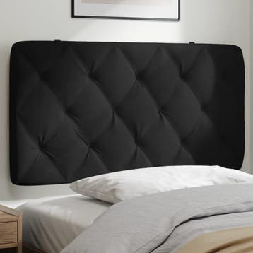 vidaXL Hoofdbordkussen 100 cm fluweel zwart, Verzenden, Nieuw, Zwart, Stof