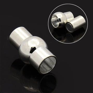 Verzilverd magneet slotje 17 x 10mm Ø6mm, Ophalen of Verzenden, Nieuw, Draad