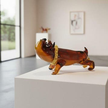 sculptuur, Expressive English Bulldog - 40 cm - 6.7 kg - 25