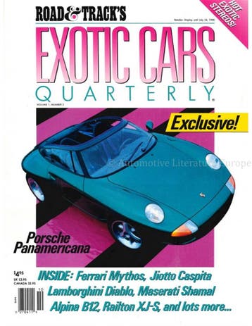 1990 ROAD AND TRACK EXOTIC CARS QUARTERLY VOL.1, NR.2, Nieuw, Author