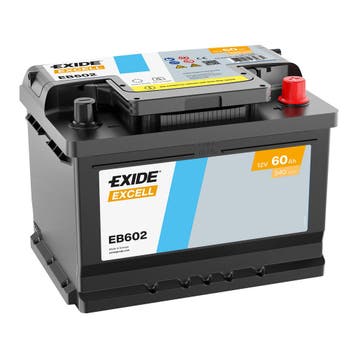 Exide Excell accu | EB602 | 12V 60Ah, Ophalen of Verzenden, Nieuw
