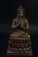 This is a bronze seated statue of Vairocana - Brons - China