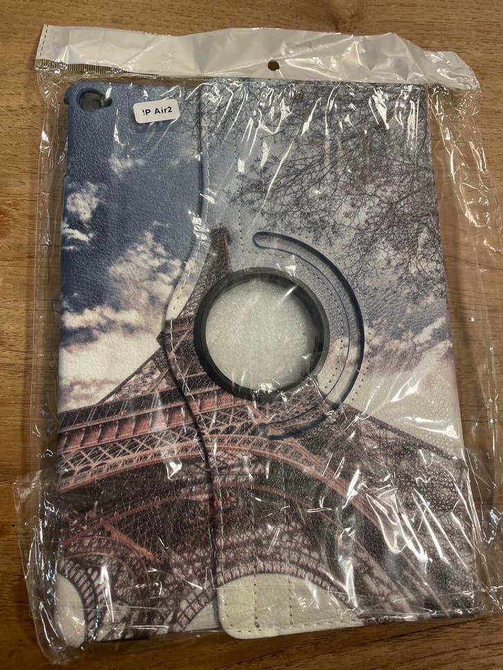 Apple iPad Air 2 Hoesje - Eiffeltoren Design, Telecommunicatie, Mobiele telefoons | Toebehoren en Onderdelen, Nieuw, Ophalen of Verzenden