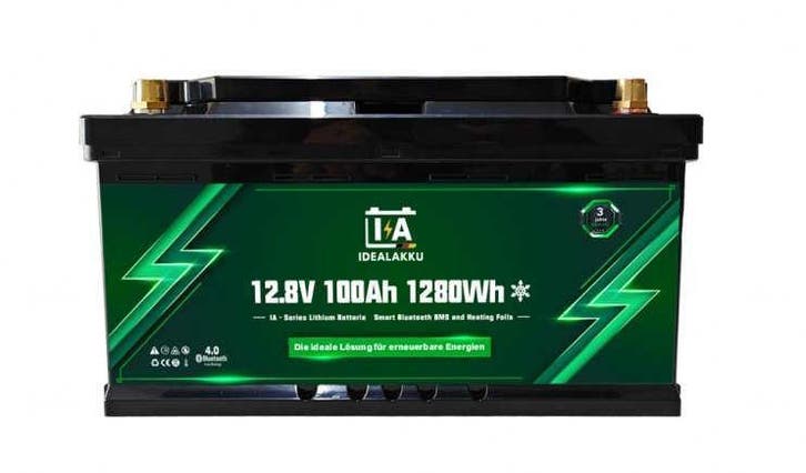 Idealakku IA-12-100Ah LiFePO4 Smart+Heating, Caravans en Kamperen, Camper-accessoires, Nieuw, Verzenden
