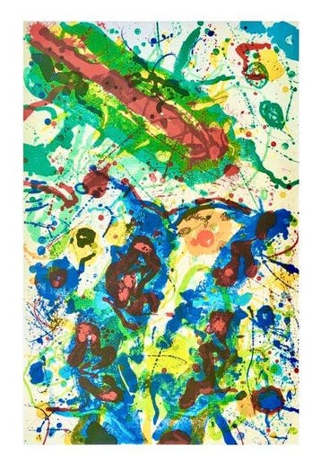 Sam Francis (1923-1994) - Composition, Antiek en Kunst