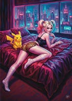 SDIMART 1996 - Harley Quinn and Pikachu Neon Night Vibes, Nieuw
