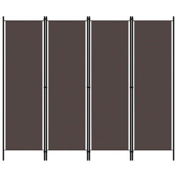 vidaXL Kamerscherm met 4 panelen 200x180 cm bruin, Verzenden, Nieuw