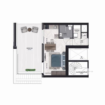 Te huur: Studio Clarissenhof in Tilburg, Huizen en Kamers, Tilburg, Noord-Brabant