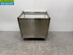 RVS Onderstel met 2 klapdeuren 86,5 x 60 x 87,5 cm Horeca, Ophalen of Verzenden, Gebruikt