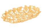 Decoratieve kom GINKGO LEAFS 40cm goud handgemaakt metaal -, Huis en Inrichting, Woonaccessoires | Vazen, Ophalen of Verzenden