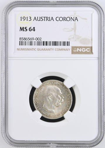 Oostenrijk. Franz Joseph I. Corona 1913 - NGC MS64