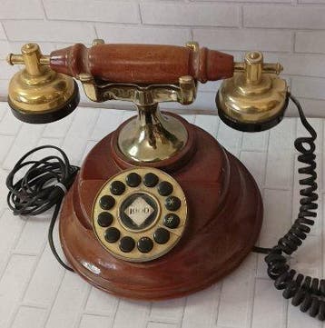 Analoge telefoon - Hout - Vintage houten telefoon, Antiek en Kunst