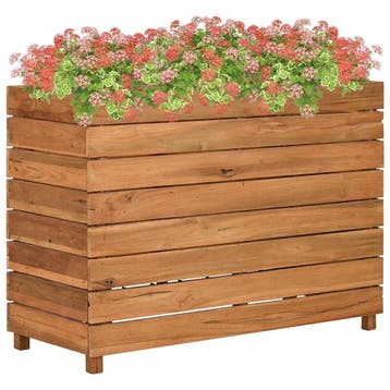 vidaXL Plantenbak verhoogd 100x40x72 cm gerecycled teakhout, 100 cm of meer, Verzenden, Nieuw, 60 cm of meer