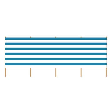 Strand Windscherm 5 meter blauw wit, Verzenden, Nieuw