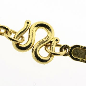 Exclusieve gouden anker schakel ketting met traditionele..., Ophalen of Verzenden, Zo goed als nieuw, Goud, Goud