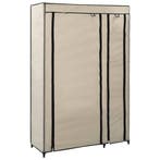 vidaXL Kledingkast opvouwbaar 110x45x175 cm stof crème, Verzenden, Nieuw