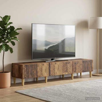 vidaXL TV-kast 147 x 34,5 x 30 cm Oud hout Bewerkt hout, Huis en Inrichting, Minder dan 50 cm, Verzenden, Nieuw, Minder dan 100 cm