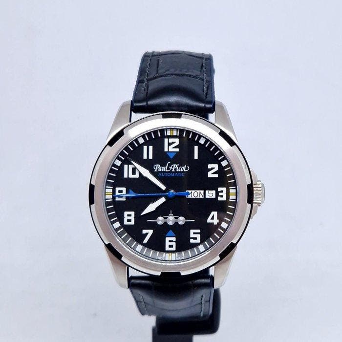 Paul Picot - Pilot 42mm P2053 - P2053 - Heren - 2020+, Sieraden, Tassen en Uiterlijk, Horloges | Heren