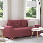vidaXL Loveseat Bank Wijnrood 180x77x82 cm Stof, Verzenden, Nieuw, Stof