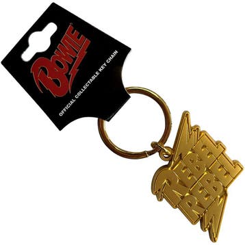 David Bowie Rebel Rebel Gold Sleutelhanger off. merchandise, Ophalen of Verzenden, Nieuw, Gebruiksvoorwerp