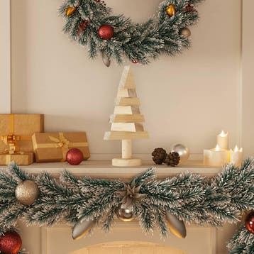 vidaXL Kerstdecoraties kerstboom 2 st 30 cm massief, Diversen, Verzenden, Nieuw