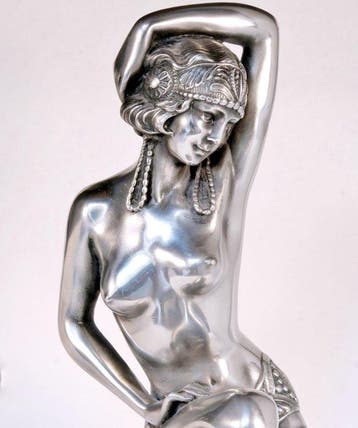Art Déco - Figuur - Tänzerin - Metaal, Marmer, Antiek en Kunst